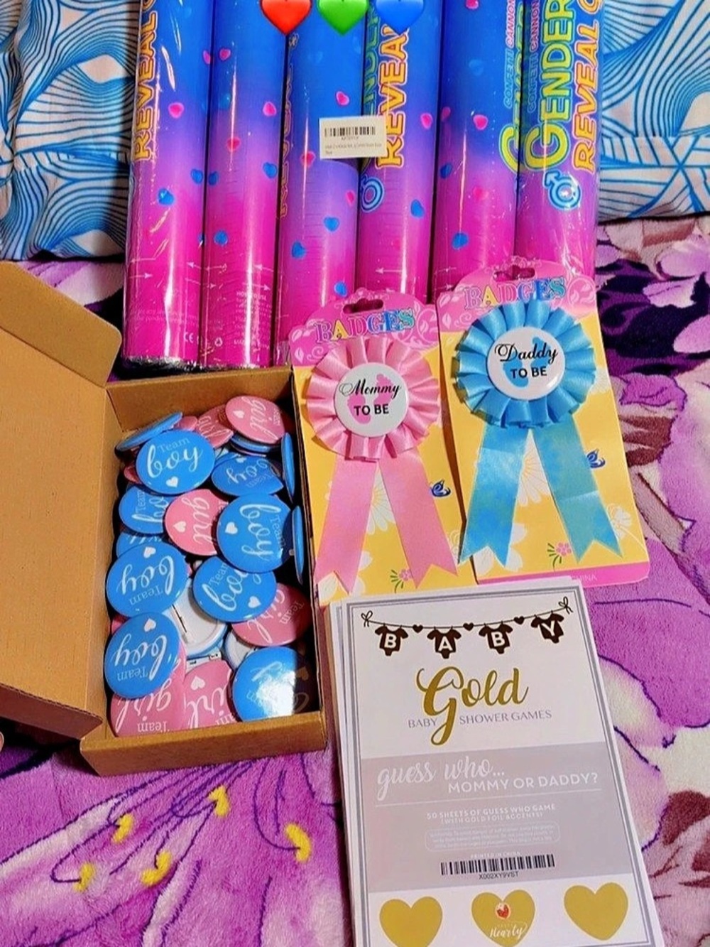 Gender Reveal Party Favors Blue & Pink NWT